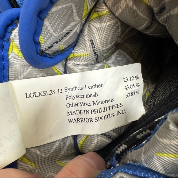 Brine King Lacrosse Gloves Superlight 12" Royal Blue - Picture 11 of 16